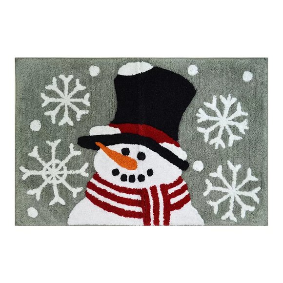 St. Nicholas Square Snowman Bath Rug - Picture 1 of 2